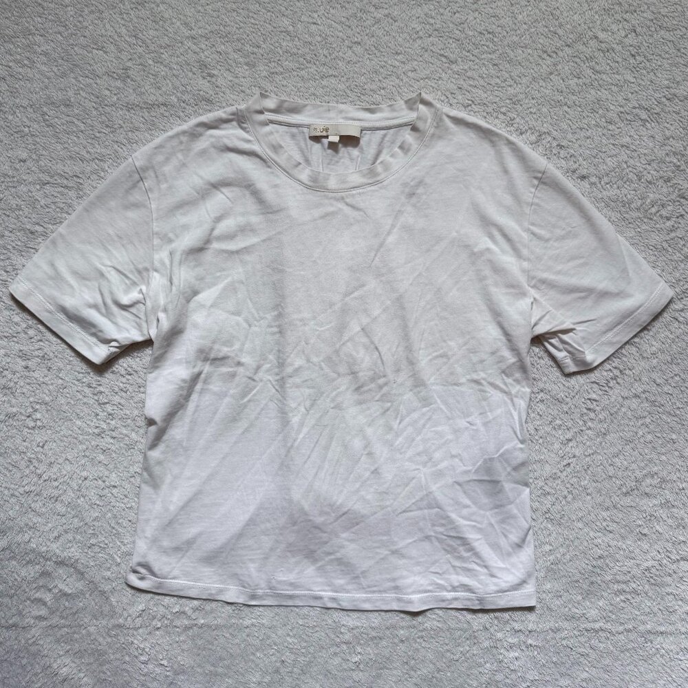 Maje White Lace-Up Back Tee